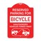 Signmission Reserved Parking for Bicycle Unauthorized Vehicles Towed Away With Tow Away Graphic, RW-1824-23131 A-DES-RW-1824-23131 - alternate 1